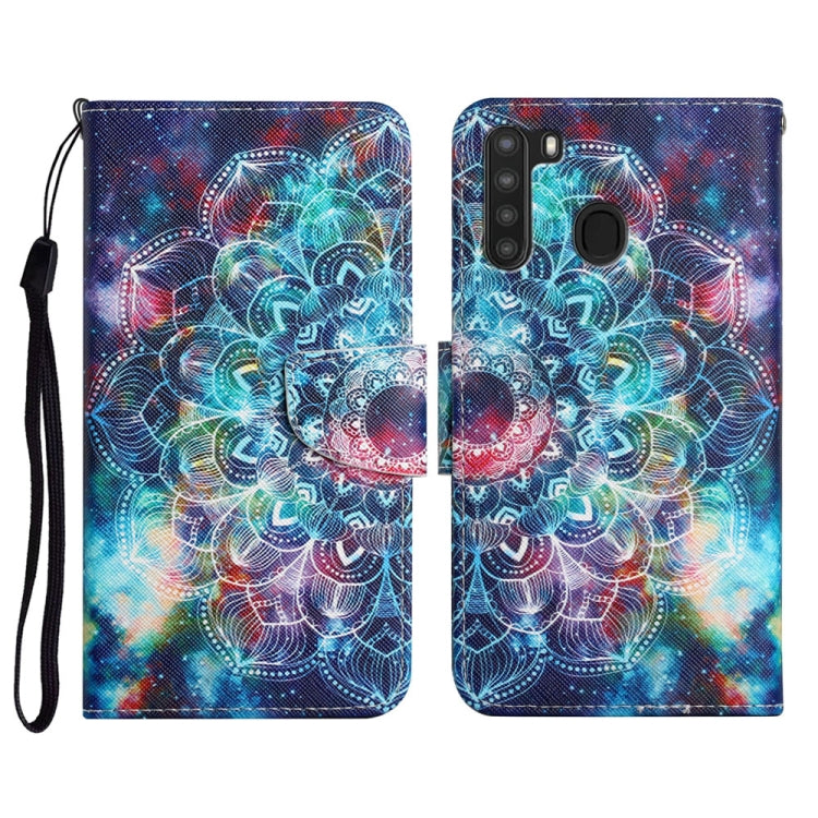 Painted Pattern Horizontal Flip Leather Case with Holder & Card Slot & Wallet, For Samsung Galaxy A21, For Samsung Galaxy A21s