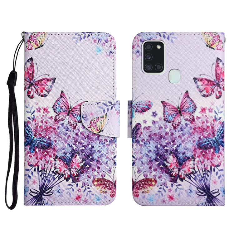 Painted Pattern Horizontal Flip Leather Case with Holder & Card Slot & Wallet, For Samsung Galaxy A21, For Samsung Galaxy A21s