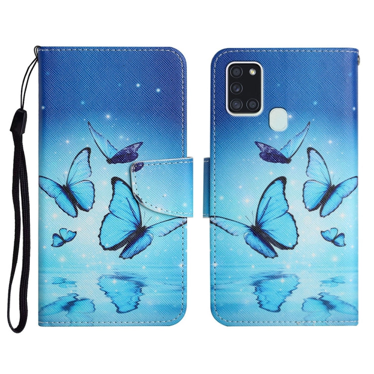 Painted Pattern Horizontal Flip Leather Case with Holder & Card Slot & Wallet, For Samsung Galaxy A21, For Samsung Galaxy A21s