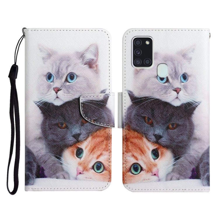 Painted Pattern Horizontal Flip Leather Case with Holder & Card Slot & Wallet, For Samsung Galaxy A21, For Samsung Galaxy A21s