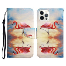 Load image into Gallery viewer, Painted Pattern Horizontal Flip Leather Case with Holder &amp; Card Slot &amp; Wallet, For iPhone 13 mini, For iPhone 12 Pro Max, For iPhone 12 / 12 Pro