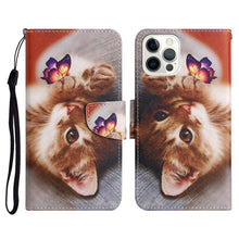 Load image into Gallery viewer, Painted Pattern Horizontal Flip Leather Case with Holder &amp; Card Slot &amp; Wallet, For iPhone 13 mini, For iPhone 12 Pro Max, For iPhone 12 / 12 Pro