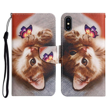 Load image into Gallery viewer, Painted Pattern Horizontal Flip Leather Case with Holder &amp; Card Slot &amp; Wallet, For iPhone 11, For iPhone XS Max, For iPhone XR
