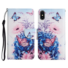 Load image into Gallery viewer, Painted Pattern Horizontal Flip Leather Case with Holder &amp; Card Slot &amp; Wallet, For iPhone X / XS, For iPhone SE 2022 / SE 2020 / 8 / 7, For iPhone 8 Plus &amp; 7 Plus