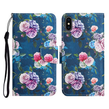 Load image into Gallery viewer, Painted Pattern Horizontal Flip Leather Case with Holder &amp; Card Slot &amp; Wallet, For iPhone X / XS, For iPhone SE 2022 / SE 2020 / 8 / 7, For iPhone 8 Plus &amp; 7 Plus