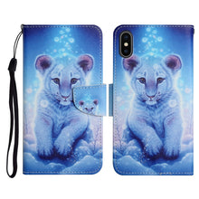 Load image into Gallery viewer, Painted Pattern Horizontal Flip Leather Case with Holder &amp; Card Slot &amp; Wallet, For iPhone X / XS, For iPhone SE 2022 / SE 2020 / 8 / 7, For iPhone 8 Plus &amp; 7 Plus