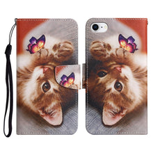 Load image into Gallery viewer, Painted Pattern Horizontal Flip Leather Case with Holder &amp; Card Slot &amp; Wallet, For iPhone X / XS, For iPhone SE 2022 / SE 2020 / 8 / 7, For iPhone 8 Plus &amp; 7 Plus