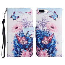 Load image into Gallery viewer, Painted Pattern Horizontal Flip Leather Case with Holder &amp; Card Slot &amp; Wallet, For iPhone X / XS, For iPhone SE 2022 / SE 2020 / 8 / 7, For iPhone 8 Plus &amp; 7 Plus