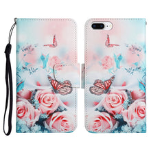 Load image into Gallery viewer, Painted Pattern Horizontal Flip Leather Case with Holder &amp; Card Slot &amp; Wallet, For iPhone X / XS, For iPhone SE 2022 / SE 2020 / 8 / 7, For iPhone 8 Plus &amp; 7 Plus
