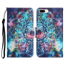 Load image into Gallery viewer, Painted Pattern Horizontal Flip Leather Case with Holder &amp; Card Slot &amp; Wallet, For iPhone X / XS, For iPhone SE 2022 / SE 2020 / 8 / 7, For iPhone 8 Plus &amp; 7 Plus