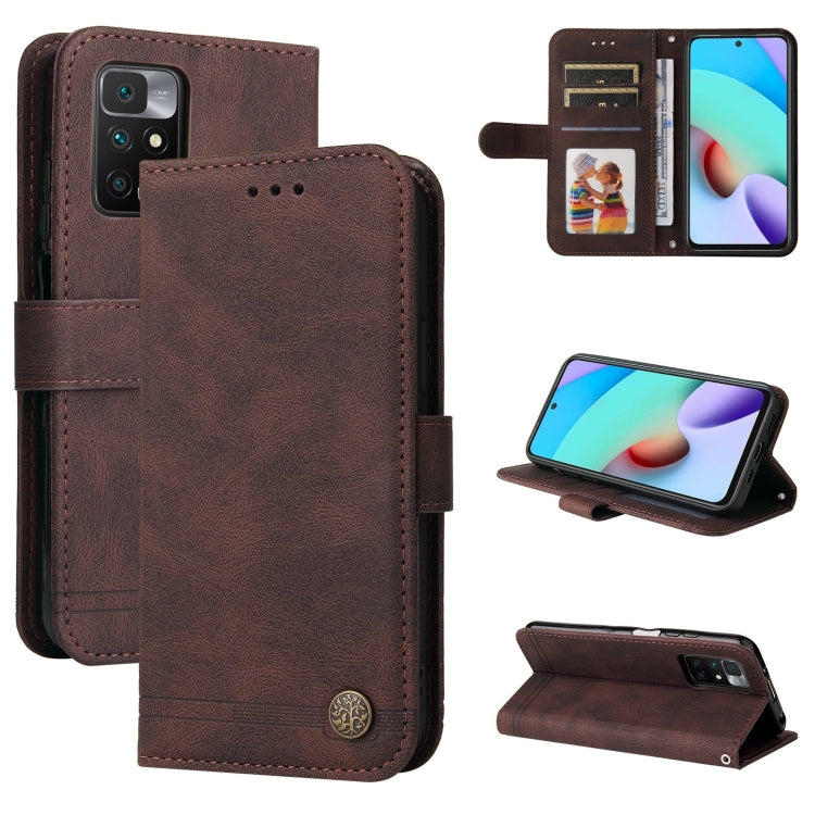 Skin Feel Life Tree Metal Button Horizontal Flip Leather Case with Holder & Card Slot & Wallet & Photo Frame & Strap, For OnePlus Nord 2 5G, For OnePlus Nord CE 5G, For OPPO Realme 7 5G / V5 5G, For Xiaomi Redmi 10, For Xiaomi Mi 11T Pro / Mi 11T      ...