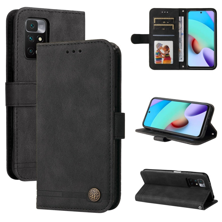 Skin Feel Life Tree Metal Button Horizontal Flip Leather Case with Holder & Card Slot & Wallet & Photo Frame & Strap, For OnePlus Nord 2 5G, For OnePlus Nord CE 5G, For OPPO Realme 7 5G / V5 5G, For Xiaomi Redmi 10, For Xiaomi Mi 11T Pro / Mi 11T      ...