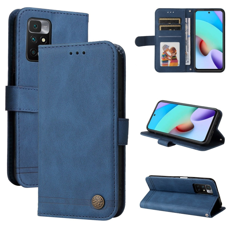 Skin Feel Life Tree Metal Button Horizontal Flip Leather Case with Holder & Card Slot & Wallet & Photo Frame & Strap, For OnePlus Nord 2 5G, For OnePlus Nord CE 5G, For OPPO Realme 7 5G / V5 5G, For Xiaomi Redmi 10, For Xiaomi Mi 11T Pro / Mi 11T      ...