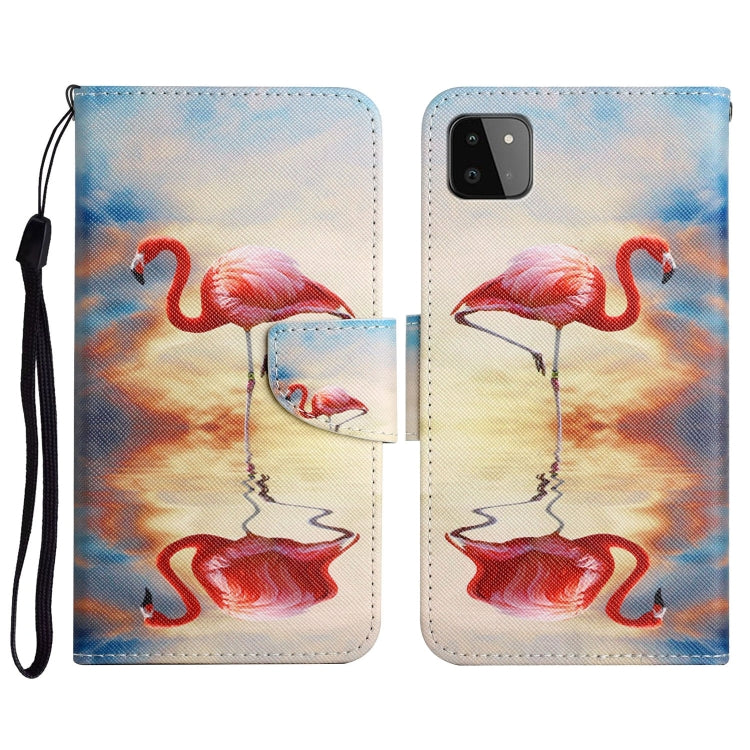Painted Pattern Horizontal Flip Leather Case with Holder & Card Slot & Wallet, For Samsung Galaxy A22, For Samsung Galaxy A22 5G