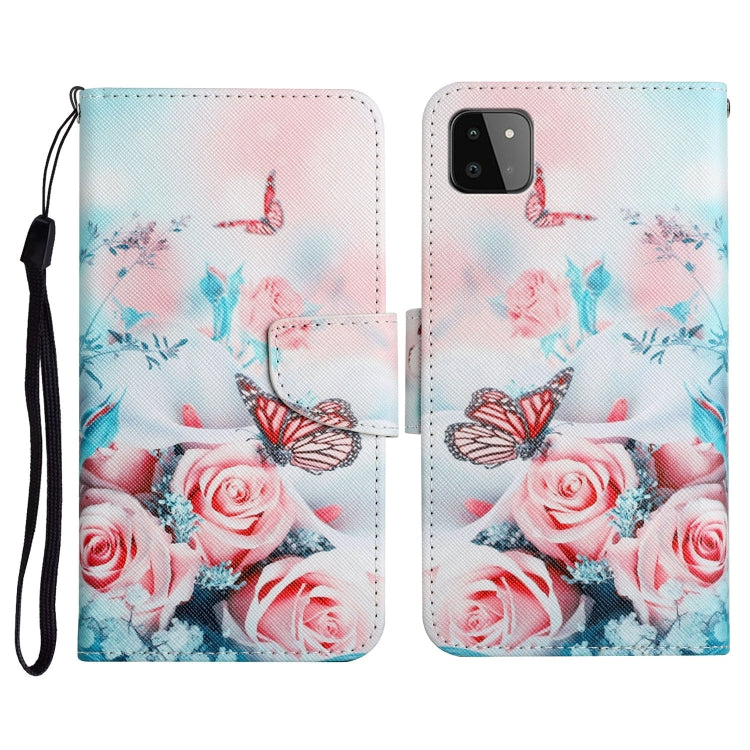 Painted Pattern Horizontal Flip Leather Case with Holder & Card Slot & Wallet, For Samsung Galaxy A22, For Samsung Galaxy A22 5G
