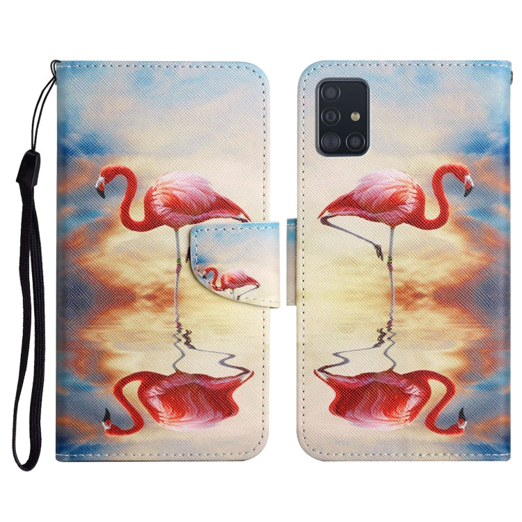 Painted Pattern Horizontal Flip Leather Case with Holder & Card Slot & Wallet, For Samsung Galaxy A50, For Samsung Galaxy A51