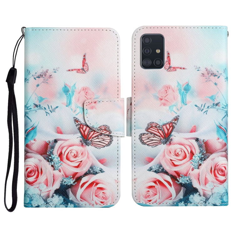 Painted Pattern Horizontal Flip Leather Case with Holder & Card Slot & Wallet, For Samsung Galaxy A50, For Samsung Galaxy A51