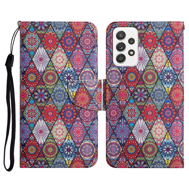 Painted Pattern Horizontal Flip Leather Case with Holder & Card Slot & Wallet, For Samsung Galaxy A52 5G / 4G, For Samsung Galaxy A70