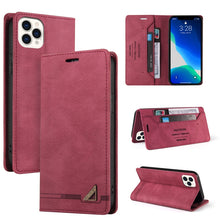 Load image into Gallery viewer, Skin Feel Anti-theft Brush Horizontal Flip Leather Case with Holder &amp; Card Slots &amp; Wallet, For iPhone 13 Pro Max, For iPhone 13 Pro, For iPhone 13, For iPhone 13 mini, For iPhone 12 Pro Max, For iPhone 12 / 12 Pro, For iPhone 12 mini                   ...