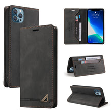 Load image into Gallery viewer, Skin Feel Anti-theft Brush Horizontal Flip Leather Case with Holder &amp; Card Slots &amp; Wallet, For iPhone 13 Pro Max, For iPhone 13 Pro, For iPhone 13, For iPhone 13 mini, For iPhone 12 Pro Max, For iPhone 12 / 12 Pro, For iPhone 12 mini                   ...