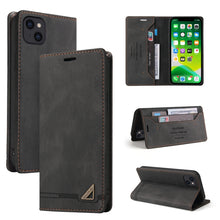 Load image into Gallery viewer, Skin Feel Anti-theft Brush Horizontal Flip Leather Case with Holder &amp; Card Slots &amp; Wallet, For iPhone 13 Pro Max, For iPhone 13 Pro, For iPhone 13, For iPhone 13 mini, For iPhone 12 Pro Max, For iPhone 12 / 12 Pro, For iPhone 12 mini                   ...
