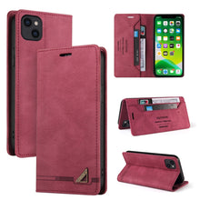 Load image into Gallery viewer, Skin Feel Anti-theft Brush Horizontal Flip Leather Case with Holder &amp; Card Slots &amp; Wallet, For iPhone 13 Pro Max, For iPhone 13 Pro, For iPhone 13, For iPhone 13 mini, For iPhone 12 Pro Max, For iPhone 12 / 12 Pro, For iPhone 12 mini                   ...