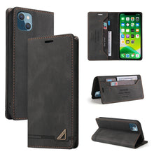 Load image into Gallery viewer, Skin Feel Anti-theft Brush Horizontal Flip Leather Case with Holder &amp; Card Slots &amp; Wallet, For iPhone 13 Pro Max, For iPhone 13 Pro, For iPhone 13, For iPhone 13 mini, For iPhone 12 Pro Max, For iPhone 12 / 12 Pro, For iPhone 12 mini                   ...