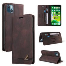 Load image into Gallery viewer, Skin Feel Anti-theft Brush Horizontal Flip Leather Case with Holder &amp; Card Slots &amp; Wallet, For iPhone 13 Pro Max, For iPhone 13 Pro, For iPhone 13, For iPhone 13 mini, For iPhone 12 Pro Max, For iPhone 12 / 12 Pro, For iPhone 12 mini                   ...