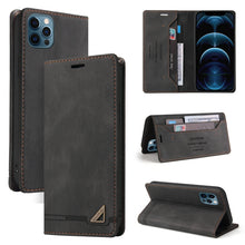 Load image into Gallery viewer, Skin Feel Anti-theft Brush Horizontal Flip Leather Case with Holder &amp; Card Slots &amp; Wallet, For iPhone 13 Pro Max, For iPhone 13 Pro, For iPhone 13, For iPhone 13 mini, For iPhone 12 Pro Max, For iPhone 12 / 12 Pro, For iPhone 12 mini                   ...