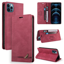 Load image into Gallery viewer, Skin Feel Anti-theft Brush Horizontal Flip Leather Case with Holder &amp; Card Slots &amp; Wallet, For iPhone 13 Pro Max, For iPhone 13 Pro, For iPhone 13, For iPhone 13 mini, For iPhone 12 Pro Max, For iPhone 12 / 12 Pro, For iPhone 12 mini                   ...