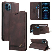 Load image into Gallery viewer, Skin Feel Anti-theft Brush Horizontal Flip Leather Case with Holder &amp; Card Slots &amp; Wallet, For iPhone 13 Pro Max, For iPhone 13 Pro, For iPhone 13, For iPhone 13 mini, For iPhone 12 Pro Max, For iPhone 12 / 12 Pro, For iPhone 12 mini                   ...