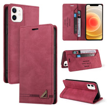 Load image into Gallery viewer, Skin Feel Anti-theft Brush Horizontal Flip Leather Case with Holder &amp; Card Slots &amp; Wallet, For iPhone 13 Pro Max, For iPhone 13 Pro, For iPhone 13, For iPhone 13 mini, For iPhone 12 Pro Max, For iPhone 12 / 12 Pro, For iPhone 12 mini                   ...
