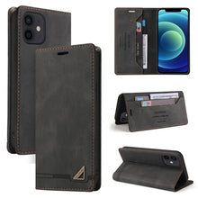 Load image into Gallery viewer, Skin Feel Anti-theft Brush Horizontal Flip Leather Case with Holder &amp; Card Slots &amp; Wallet, For iPhone 13 Pro Max, For iPhone 13 Pro, For iPhone 13, For iPhone 13 mini, For iPhone 12 Pro Max, For iPhone 12 / 12 Pro, For iPhone 12 mini                   ...
