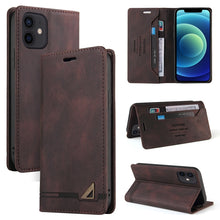 Load image into Gallery viewer, Skin Feel Anti-theft Brush Horizontal Flip Leather Case with Holder &amp; Card Slots &amp; Wallet, For iPhone 13 Pro Max, For iPhone 13 Pro, For iPhone 13, For iPhone 13 mini, For iPhone 12 Pro Max, For iPhone 12 / 12 Pro, For iPhone 12 mini                   ...