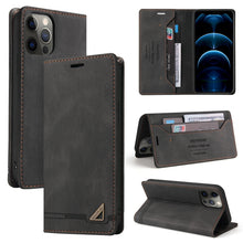 Load image into Gallery viewer, Skin Feel Anti-theft Brush Horizontal Flip Leather Case with Holder &amp; Card Slots &amp; Wallet, For iPhone 13 Pro Max, For iPhone 13 Pro, For iPhone 13, For iPhone 13 mini, For iPhone 12 Pro Max, For iPhone 12 / 12 Pro, For iPhone 12 mini                   ...