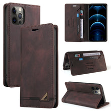 Load image into Gallery viewer, Skin Feel Anti-theft Brush Horizontal Flip Leather Case with Holder &amp; Card Slots &amp; Wallet, For iPhone 13 Pro Max, For iPhone 13 Pro, For iPhone 13, For iPhone 13 mini, For iPhone 12 Pro Max, For iPhone 12 / 12 Pro, For iPhone 12 mini                   ...