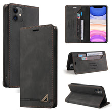 Load image into Gallery viewer, Skin Feel Anti-theft Brush Horizontal Flip Leather Case with Holder &amp; Card Slots &amp; Wallet, For iPhone 13 Pro Max, For iPhone 13 Pro, For iPhone 13, For iPhone 13 mini, For iPhone 12 Pro Max, For iPhone 12 / 12 Pro, For iPhone 12 mini                   ...