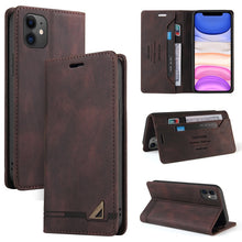Load image into Gallery viewer, Skin Feel Anti-theft Brush Horizontal Flip Leather Case with Holder &amp; Card Slots &amp; Wallet, For iPhone 13 Pro Max, For iPhone 13 Pro, For iPhone 13, For iPhone 13 mini, For iPhone 12 Pro Max, For iPhone 12 / 12 Pro, For iPhone 12 mini                   ...