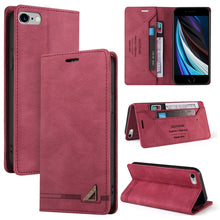 Load image into Gallery viewer, Skin Feel Anti-theft Brush Horizontal Flip Leather Case with Holder &amp; Card Slots &amp; Wallet, For iPhone X / XS, For iPhone SE 2022 / SE 2020 / 8 / 7, For iPhone 8 Plus &amp; 7 Plus