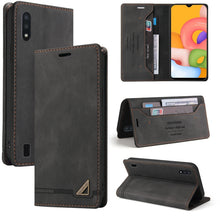 Load image into Gallery viewer, Skin Feel Anti-theft Brush Horizontal Flip Leather Case with Holder &amp; Card Slots &amp; Wallet, For Samsung Galaxy A01, For Samsung Galaxy A02, For Samsung Galaxy A02s EU Edition, For Samsung Galaxy A03s 164mm, For Samsung Galaxy A10, For Samsung Galaxy A10...