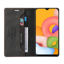 Load image into Gallery viewer, Skin Feel Anti-theft Brush Horizontal Flip Leather Case with Holder &amp; Card Slots &amp; Wallet, For Samsung Galaxy A01, For Samsung Galaxy A02, For Samsung Galaxy A02s EU Edition, For Samsung Galaxy A03s 164mm, For Samsung Galaxy A10, For Samsung Galaxy A10...