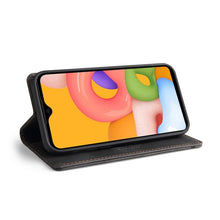 Load image into Gallery viewer, Skin Feel Anti-theft Brush Horizontal Flip Leather Case with Holder &amp; Card Slots &amp; Wallet, For Samsung Galaxy A01, For Samsung Galaxy A02, For Samsung Galaxy A02s EU Edition, For Samsung Galaxy A03s 164mm, For Samsung Galaxy A10, For Samsung Galaxy A10...