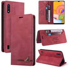 Load image into Gallery viewer, Skin Feel Anti-theft Brush Horizontal Flip Leather Case with Holder &amp; Card Slots &amp; Wallet, For Samsung Galaxy A01, For Samsung Galaxy A02, For Samsung Galaxy A02s EU Edition, For Samsung Galaxy A03s 164mm, For Samsung Galaxy A10, For Samsung Galaxy A10...