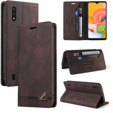 Load image into Gallery viewer, Skin Feel Anti-theft Brush Horizontal Flip Leather Case with Holder &amp; Card Slots &amp; Wallet, For Samsung Galaxy A01, For Samsung Galaxy A02, For Samsung Galaxy A02s EU Edition, For Samsung Galaxy A03s 164mm, For Samsung Galaxy A10, For Samsung Galaxy A10...