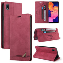 Load image into Gallery viewer, Skin Feel Anti-theft Brush Horizontal Flip Leather Case with Holder &amp; Card Slots &amp; Wallet, For Samsung Galaxy A01, For Samsung Galaxy A02, For Samsung Galaxy A02s EU Edition, For Samsung Galaxy A03s 164mm, For Samsung Galaxy A10, For Samsung Galaxy A10...