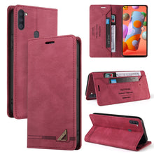 Load image into Gallery viewer, Skin Feel Anti-theft Brush Horizontal Flip Leather Case with Holder &amp; Card Slots &amp; Wallet, For Samsung Galaxy A01, For Samsung Galaxy A02, For Samsung Galaxy A02s EU Edition, For Samsung Galaxy A03s 164mm, For Samsung Galaxy A10, For Samsung Galaxy A10...