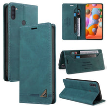 Load image into Gallery viewer, Skin Feel Anti-theft Brush Horizontal Flip Leather Case with Holder &amp; Card Slots &amp; Wallet, For Samsung Galaxy A01, For Samsung Galaxy A02, For Samsung Galaxy A02s EU Edition, For Samsung Galaxy A03s 164mm, For Samsung Galaxy A10, For Samsung Galaxy A10...