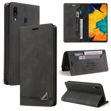 Load image into Gallery viewer, Skin Feel Anti-theft Brush Horizontal Flip Leather Case with Holder &amp; Card Slots &amp; Wallet, For Samsung Galaxy A01, For Samsung Galaxy A02, For Samsung Galaxy A02s EU Edition, For Samsung Galaxy A03s 164mm, For Samsung Galaxy A10, For Samsung Galaxy A10...