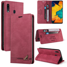 Load image into Gallery viewer, Skin Feel Anti-theft Brush Horizontal Flip Leather Case with Holder &amp; Card Slots &amp; Wallet, For Samsung Galaxy A01, For Samsung Galaxy A02, For Samsung Galaxy A02s EU Edition, For Samsung Galaxy A03s 164mm, For Samsung Galaxy A10, For Samsung Galaxy A10...