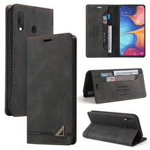 Load image into Gallery viewer, Skin Feel Anti-theft Brush Horizontal Flip Leather Case with Holder &amp; Card Slots &amp; Wallet, For Samsung Galaxy A01, For Samsung Galaxy A02, For Samsung Galaxy A02s EU Edition, For Samsung Galaxy A03s 164mm, For Samsung Galaxy A10, For Samsung Galaxy A10...
